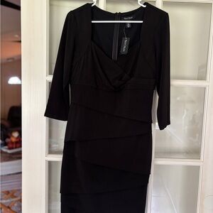 White House Black Market Black Long Sleeve Dress
